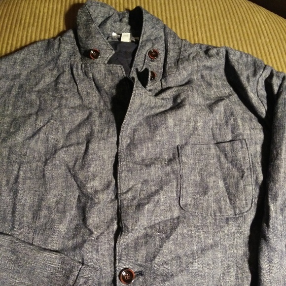 Mens Denim Blue Big and Tall Blazer - Picture 2 of 6